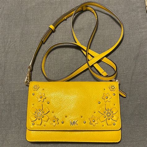 michael kors floral embellished convertible crossbody sunflower|Michael Kors.